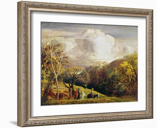 Landscape, Figures and Cattle-Samuel Palmer-Framed Giclee Print