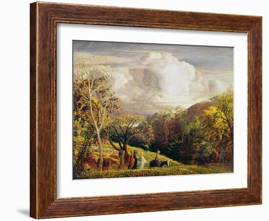 Landscape, Figures and Cattle-Samuel Palmer-Framed Giclee Print