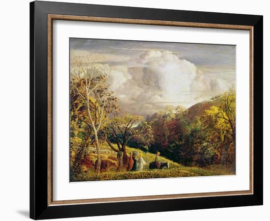 Landscape, Figures and Cattle-Samuel Palmer-Framed Giclee Print