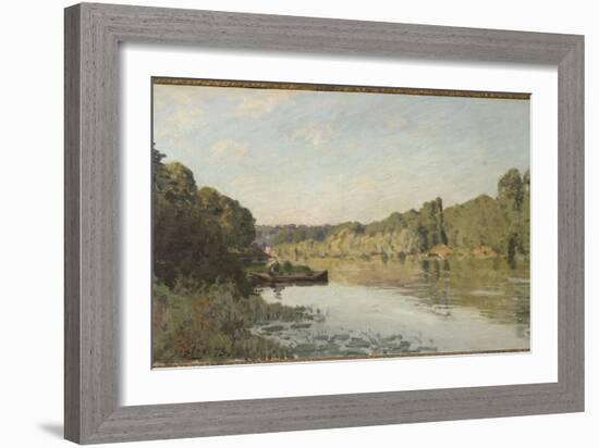 Landscape from Bougival, 1873 (Oil on Canvas)-Alfred Sisley-Framed Giclee Print