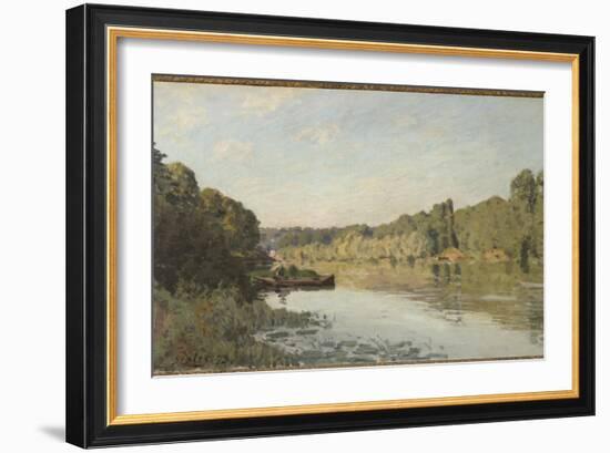 Landscape from Bougival, 1873 (Oil on Canvas)-Alfred Sisley-Framed Giclee Print