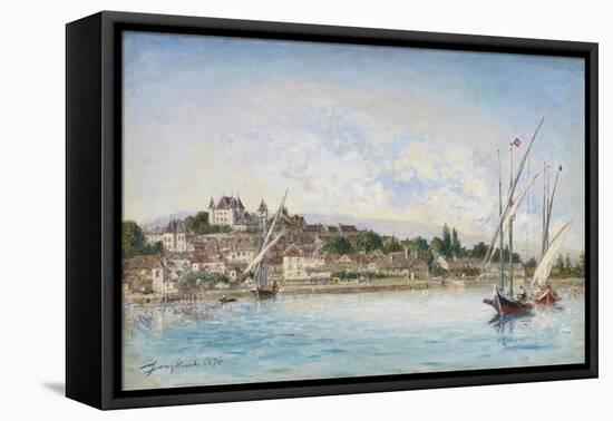 Landscape from Lake Leman to Nyon, 1875-Johan-Barthold Jongkind-Framed Premier Image Canvas