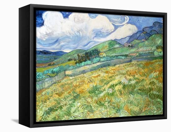 Landscape from Saint-Remy, 1889 (Oil on Canvas)-Vincent van Gogh-Framed Premier Image Canvas