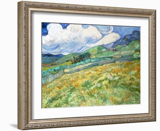 Landscape from Saint-Remy, 1889 (Oil on Canvas)-Vincent van Gogh-Framed Giclee Print