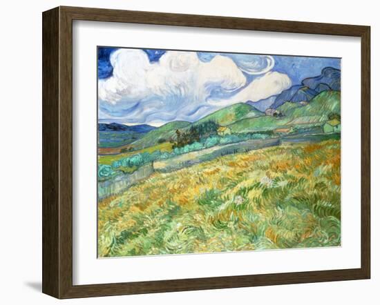 Landscape from Saint-Remy, 1889 (Oil on Canvas)-Vincent van Gogh-Framed Giclee Print