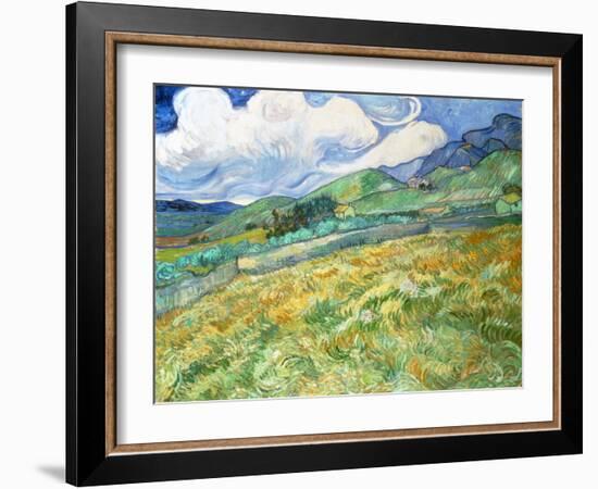 Landscape from Saint-Remy, 1889 (Oil on Canvas)-Vincent van Gogh-Framed Giclee Print