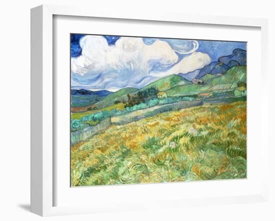 Landscape from Saint-Remy, 1889 (Oil on Canvas)-Vincent van Gogh-Framed Giclee Print