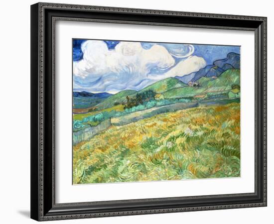 Landscape from Saint-Remy, 1889 (Oil on Canvas)-Vincent van Gogh-Framed Giclee Print