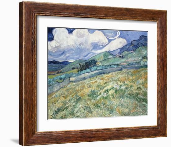 Landscape from Saint-Remy, 1889-Vincent van Gogh-Framed Art Print