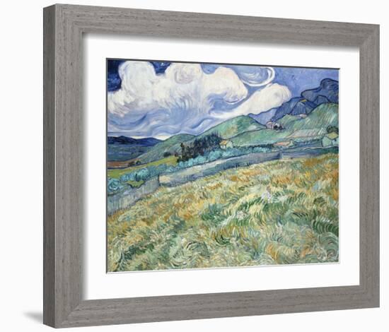 Landscape from Saint-Remy, 1889-Vincent van Gogh-Framed Art Print