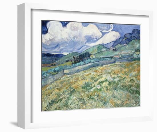 Landscape from Saint-Remy, 1889-Vincent van Gogh-Framed Art Print