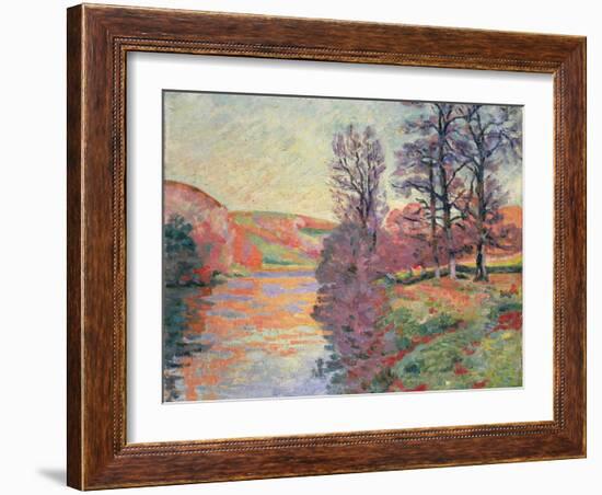 Landscape from the River Creuse, C.1912 (Oil on Canvas)-Jean Baptiste Armand Guillaumin-Framed Giclee Print