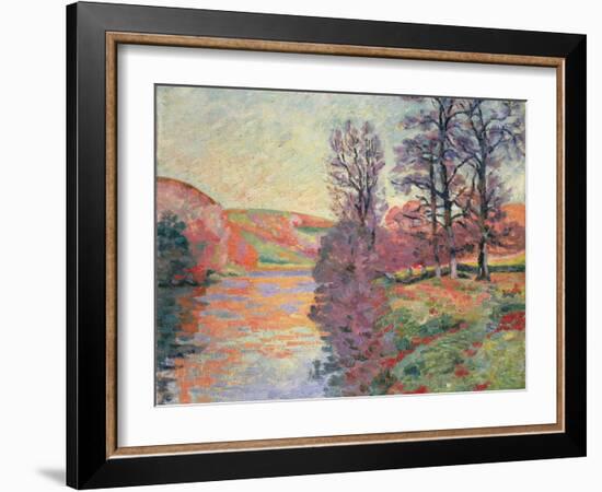 Landscape from the River Creuse, C.1912 (Oil on Canvas)-Jean Baptiste Armand Guillaumin-Framed Giclee Print