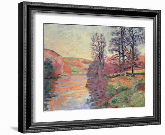 Landscape from the River Creuse, C.1912 (Oil on Canvas)-Jean Baptiste Armand Guillaumin-Framed Giclee Print