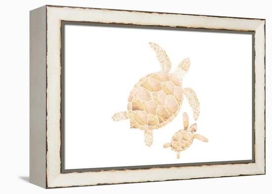 Landscape Gold Turtles White-Sarah Manovski-Framed Premier Image Canvas