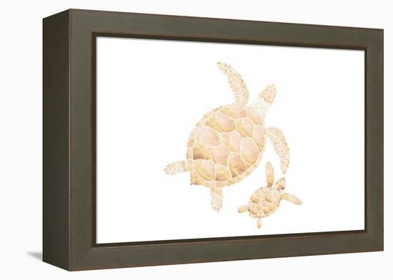 Landscape Gold Turtles White-Sarah Manovski-Framed Premier Image Canvas