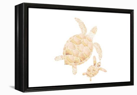 Landscape Gold Turtles White-Sarah Manovski-Framed Premier Image Canvas