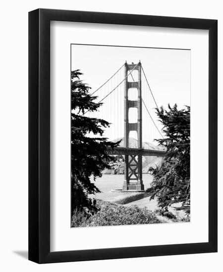 Landscape, Golden Bridge, Black and White Photography, San Francisco, California, United States-Philippe Hugonnard-Framed Photographic Print