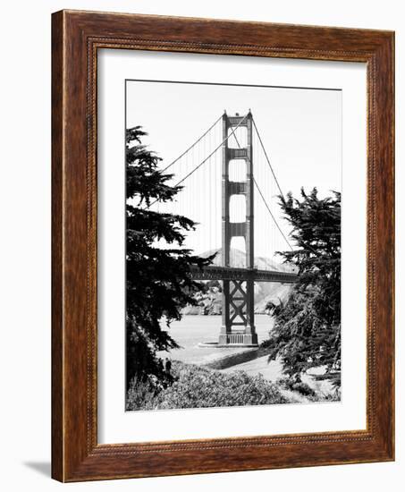 Landscape, Golden Bridge, Black and White Photography, San Francisco, California, United States-Philippe Hugonnard-Framed Photographic Print