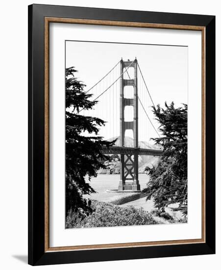 Landscape, Golden Bridge, Black and White Photography, San Francisco, California, United States-Philippe Hugonnard-Framed Photographic Print