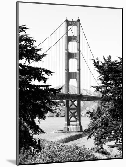 Landscape, Golden Bridge, Black and White Photography, San Francisco, California, United States-Philippe Hugonnard-Mounted Photographic Print