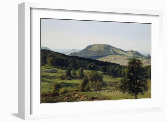 Landscape, Hill and Dale-Albert Bierstadt-Framed Giclee Print