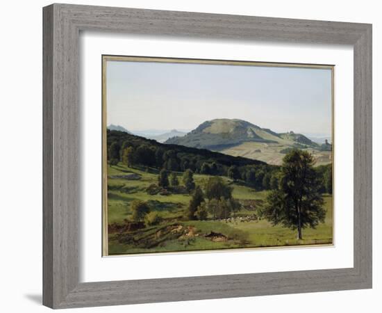 Landscape - Hill and Dale-Albert Bierstadt-Framed Giclee Print
