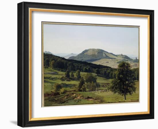 Landscape - Hill and Dale-Albert Bierstadt-Framed Giclee Print