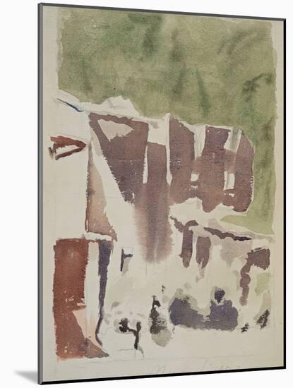 Landscape (House in Ruins)-Morandi Giorgio-Mounted Giclee Print