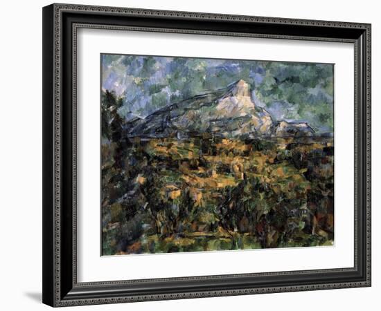 Landscape in Aix (Mont Sainte-Victoir), C1906-Paul Cézanne-Framed Giclee Print