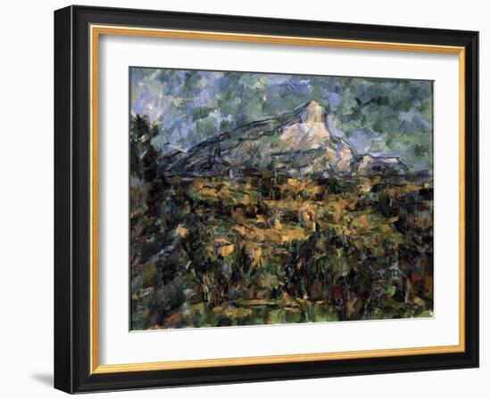 Landscape in Aix (Mont Sainte-Victoir), C1906-Paul Cézanne-Framed Giclee Print