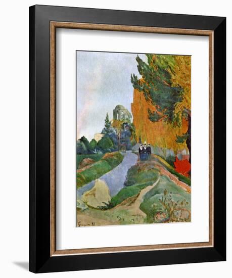 Landscape in Arles Near the Alyscamps, 1888-Paul Gauguin-Framed Giclee Print