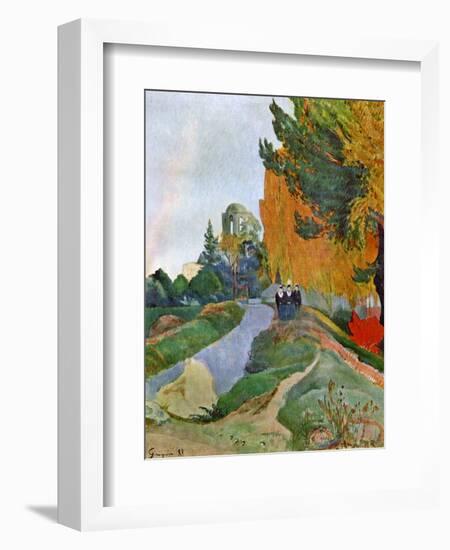 Landscape in Arles Near the Alyscamps, 1888-Paul Gauguin-Framed Giclee Print