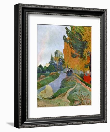 Landscape in Arles Near the Alyscamps, 1888-Paul Gauguin-Framed Giclee Print