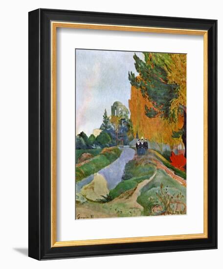 Landscape in Arles Near the Alyscamps, 1888-Paul Gauguin-Framed Giclee Print
