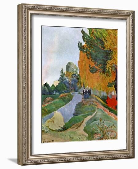 Landscape in Arles Near the Alyscamps, 1888-Paul Gauguin-Framed Giclee Print