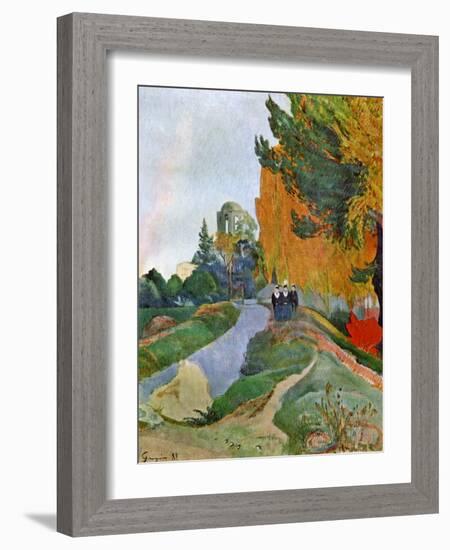 Landscape in Arles Near the Alyscamps, 1888-Paul Gauguin-Framed Giclee Print