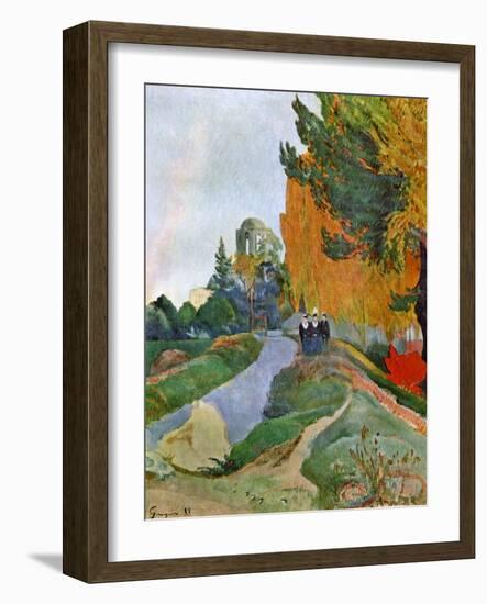 Landscape in Arles Near the Alyscamps, 1888-Paul Gauguin-Framed Giclee Print