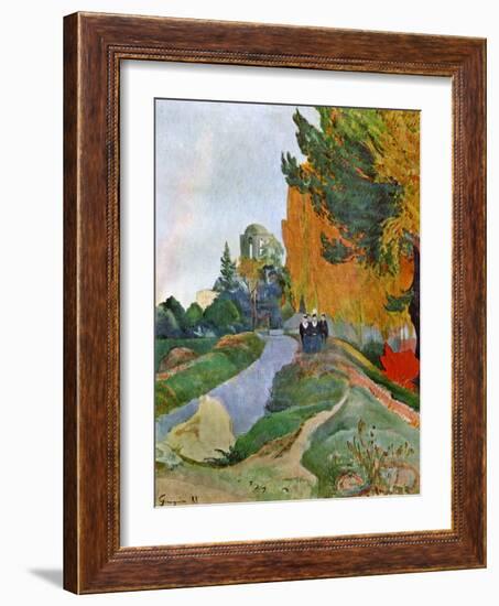 Landscape in Arles Near the Alyscamps, 1888-Paul Gauguin-Framed Giclee Print