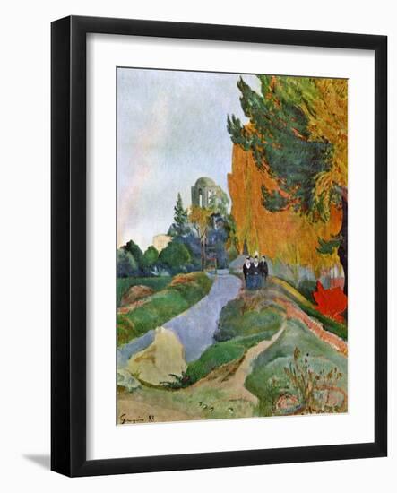 Landscape in Arles Near the Alyscamps, 1888-Paul Gauguin-Framed Giclee Print