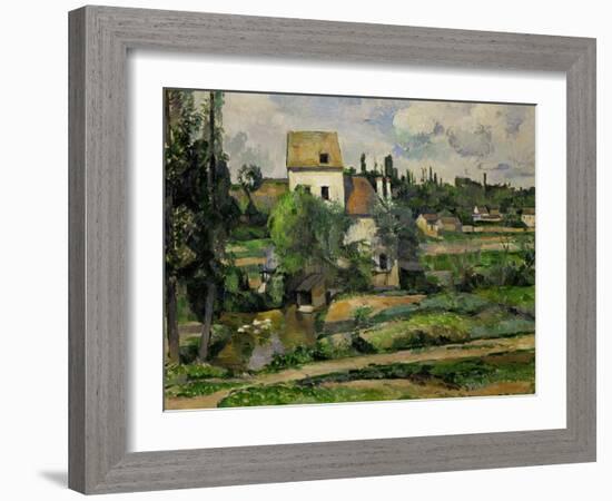 Landscape in Auvers-Paul Cézanne-Framed Giclee Print