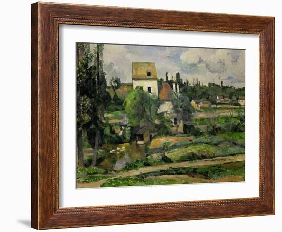 Landscape in Auvers-Paul Cézanne-Framed Giclee Print