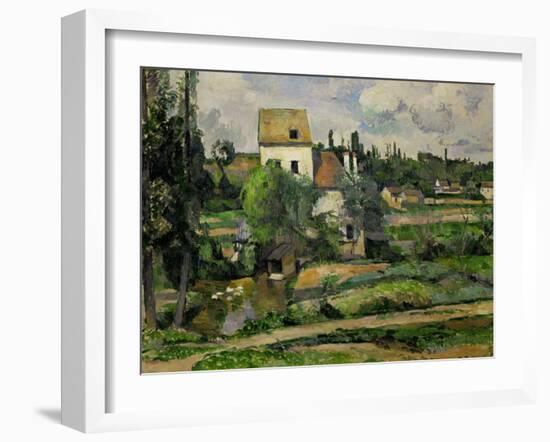 Landscape in Auvers-Paul Cézanne-Framed Giclee Print