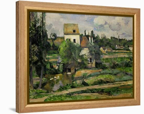 Landscape in Auvers-Paul Cézanne-Framed Premier Image Canvas