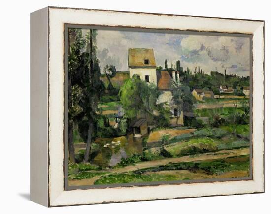 Landscape in Auvers-Paul Cézanne-Framed Premier Image Canvas