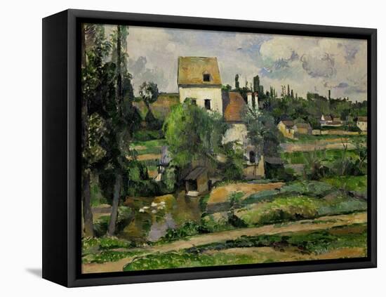 Landscape in Auvers-Paul Cézanne-Framed Premier Image Canvas