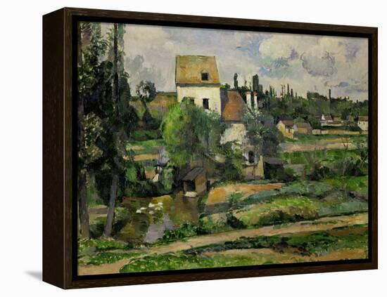 Landscape in Auvers-Paul Cézanne-Framed Premier Image Canvas