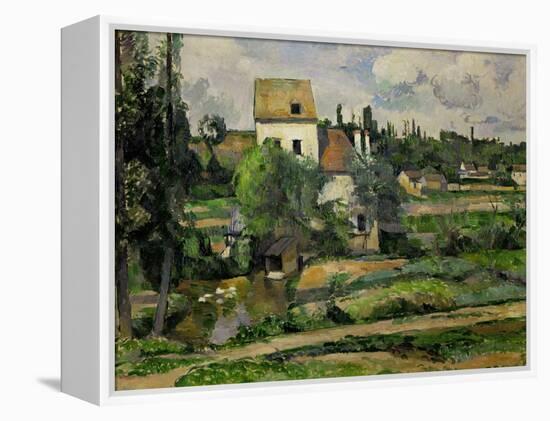 Landscape in Auvers-Paul Cézanne-Framed Premier Image Canvas