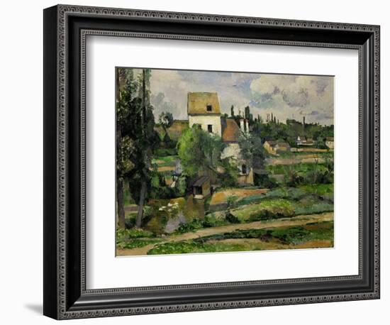 Landscape in Auvers-Paul Cézanne-Framed Giclee Print