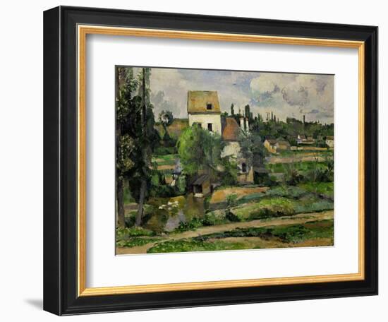 Landscape in Auvers-Paul Cézanne-Framed Giclee Print